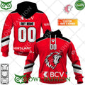 Personalized Name and Number NL Hockey Lausanne HC Home jersey Style printed Hoodie shirt