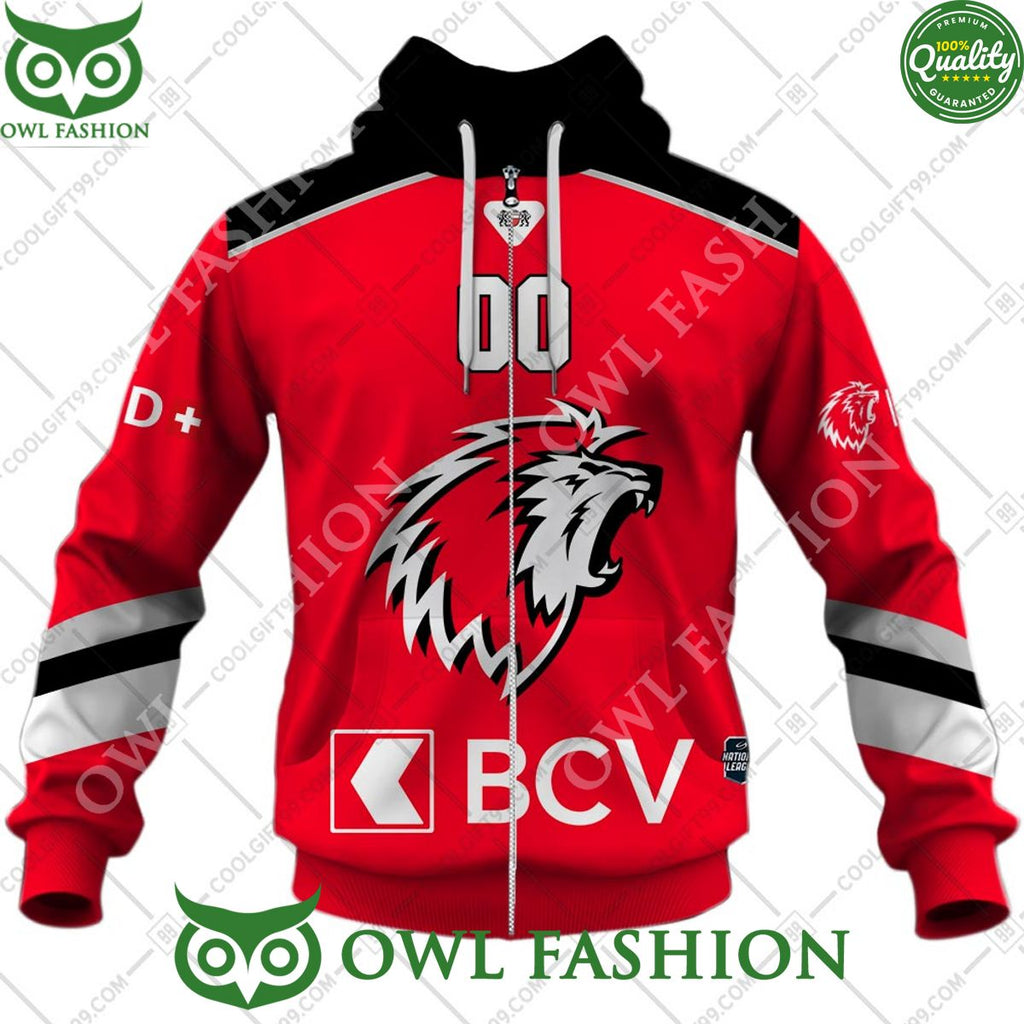Personalized Name and Number NL Hockey Lausanne HC Home jersey Style printed Hoodie shirt