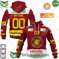 Personalized Name and Number NL Hockey SCL Tigers Home jersey Style printed Hoodie shirt