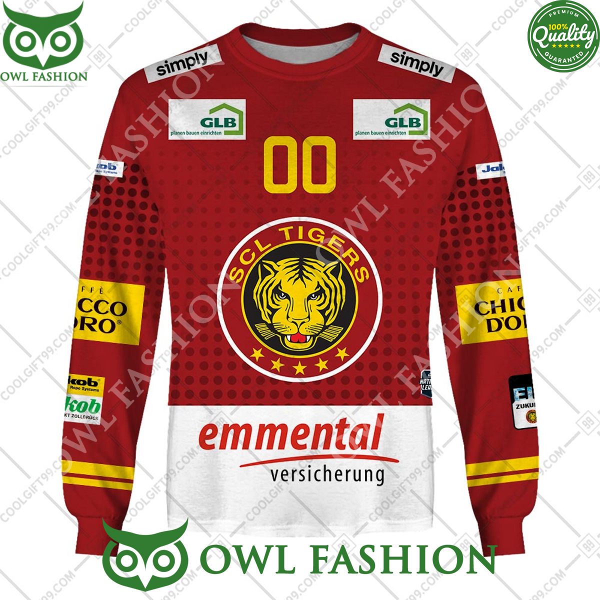 Personalized Name and Number NL Hockey SCL Tigers Home jersey Style printed Hoodie shirt