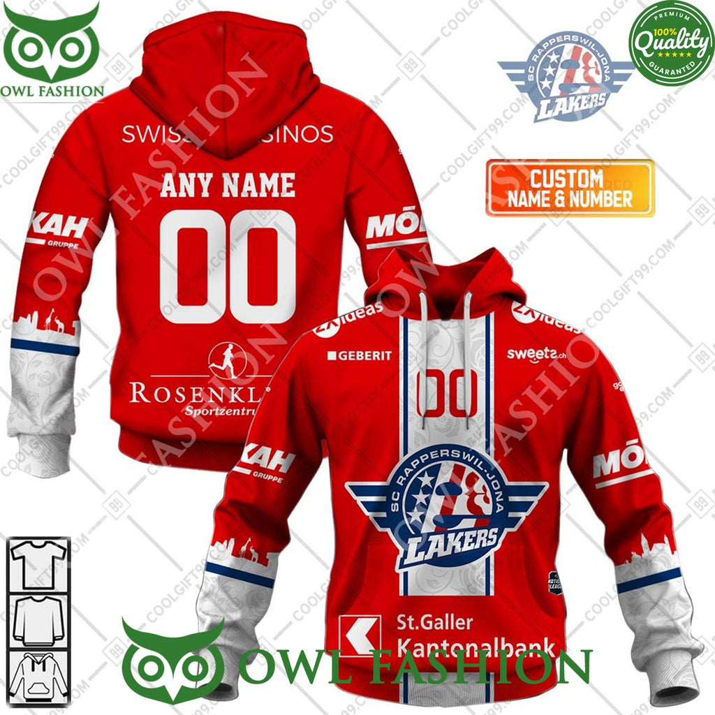 Personalized Name and Number NL Hockey SCRJ Lakers Home jersey Style printed Hoodie shirt