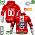 Personalized Name and Number NL Hockey SCRJ Lakers Home jersey Style printed Hoodie shirt
