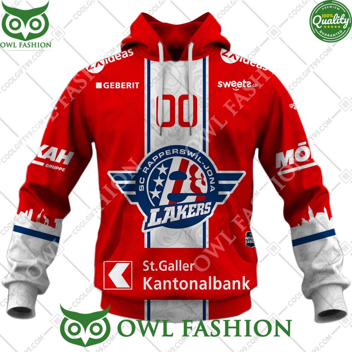Personalized Name and Number NL Hockey SCRJ Lakers Home jersey Style printed Hoodie shirt