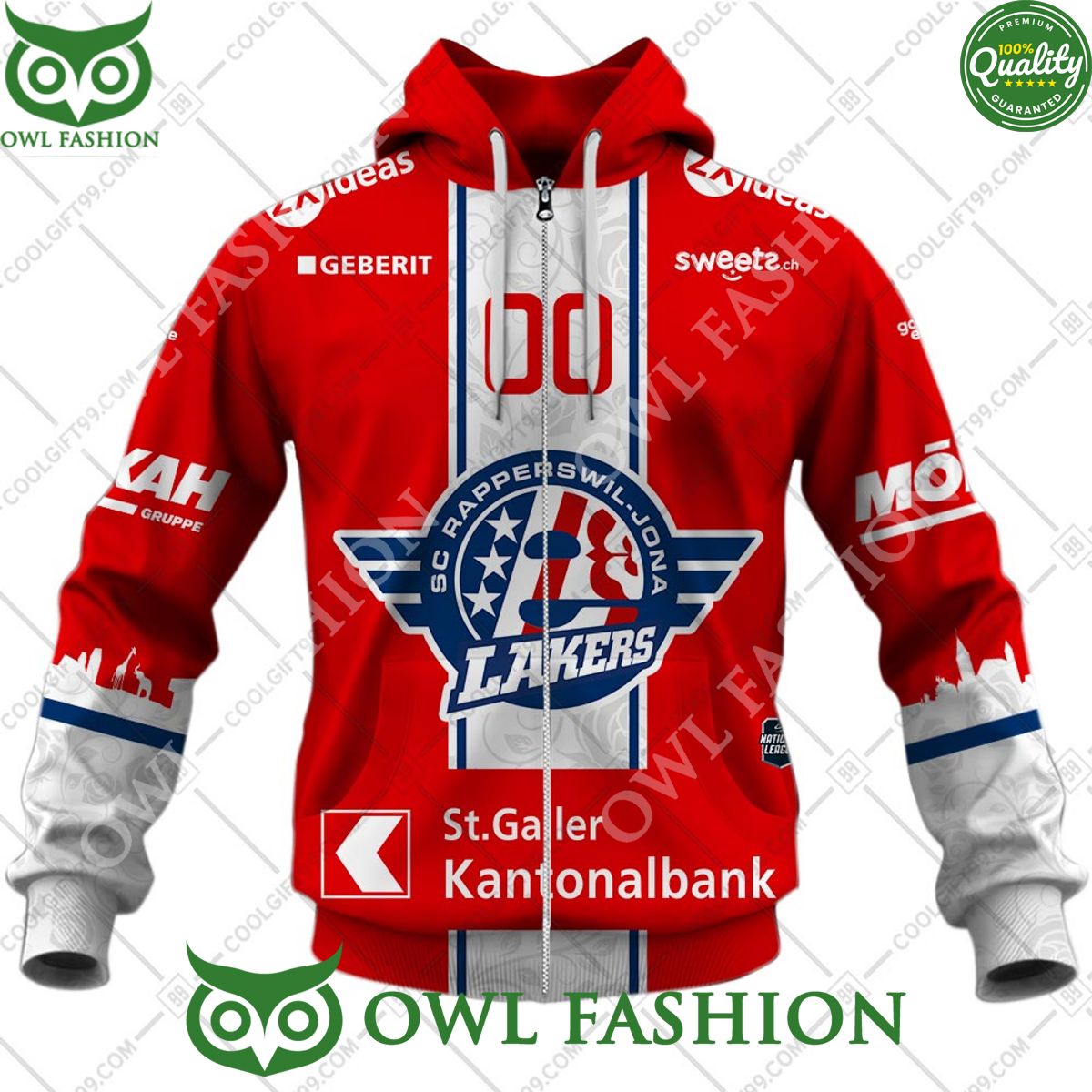 Personalized Name and Number NL Hockey SCRJ Lakers Home jersey Style printed Hoodie shirt