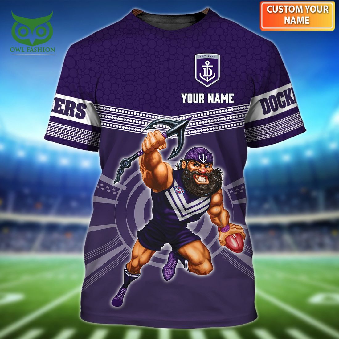 Personalized Name Fremantle Dockers AFL 3D Tshirt