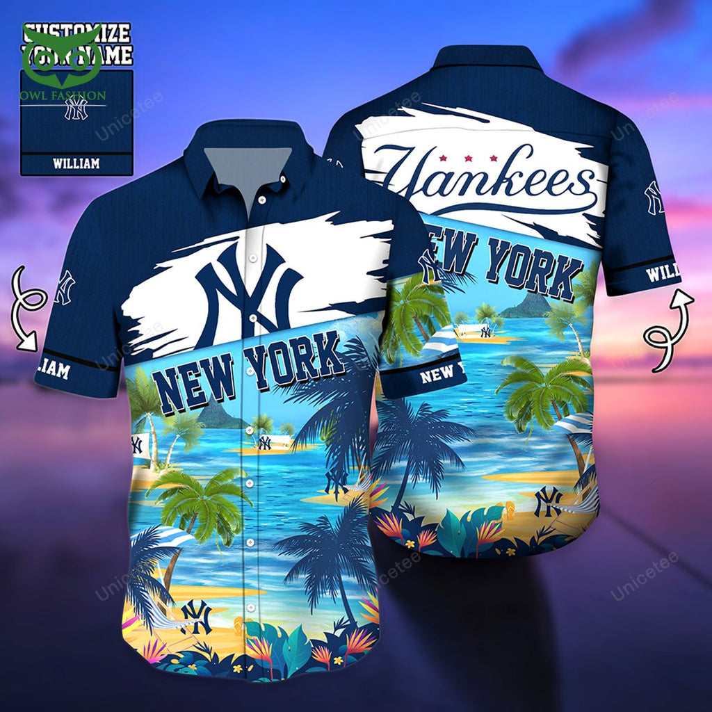 Personalized New York Yankee Sports Team Hawaiian Shirt