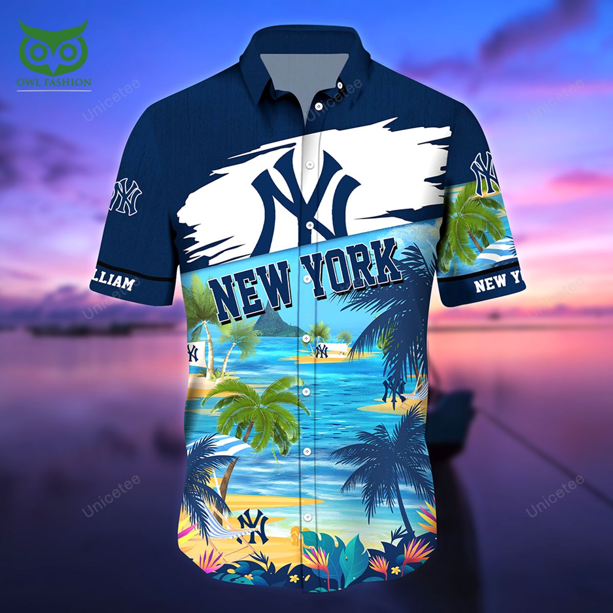 Personalized New York Yankee Sports Team Hawaiian Shirt