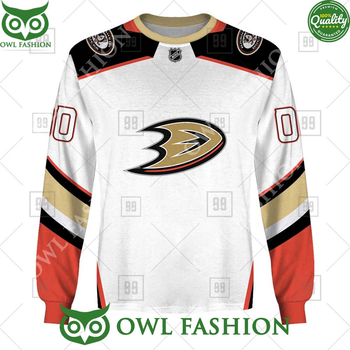 Personalized NHL Mighty Anaheim Ducks Away Jersey Hoodie shirt