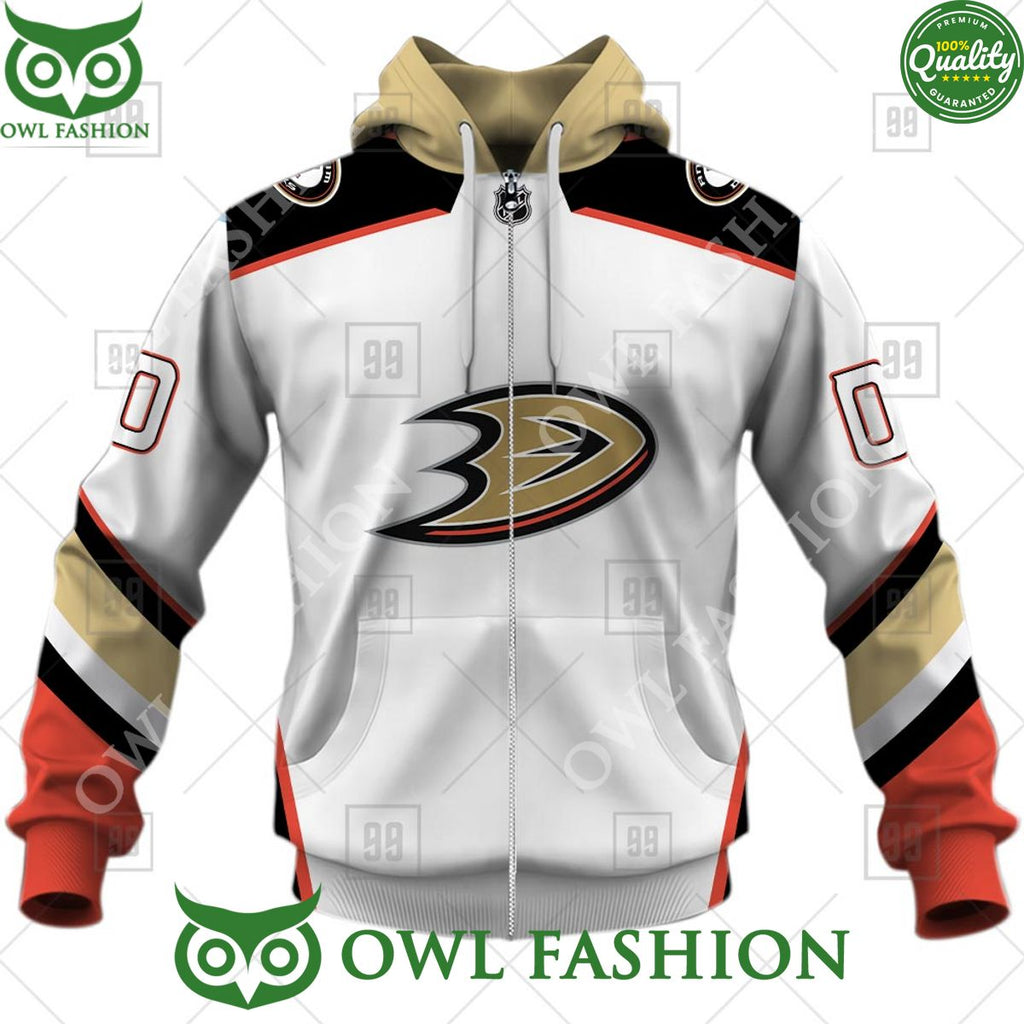 Personalized NHL Mighty Anaheim Ducks Away Jersey Hoodie shirt