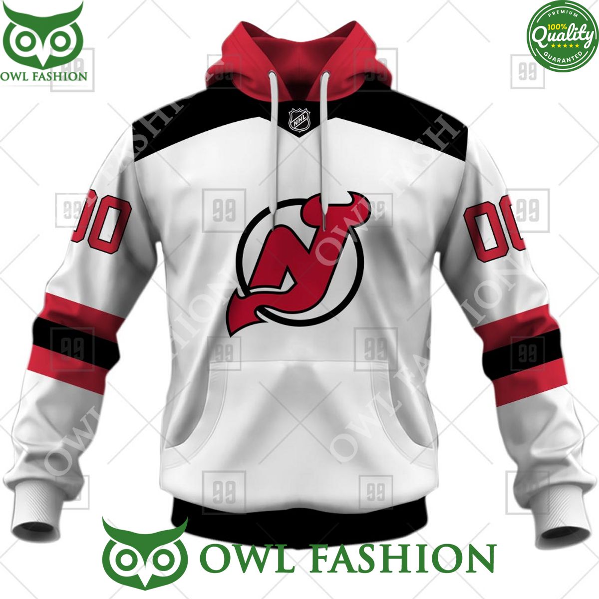 Personalized NHL New Jersey Devils Away Jersey Hoodie shirt