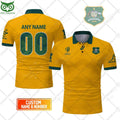 Personalized Rugby World Cup 2023 Australia Rugby Wallabies Home Jersey Style Polo Shirt