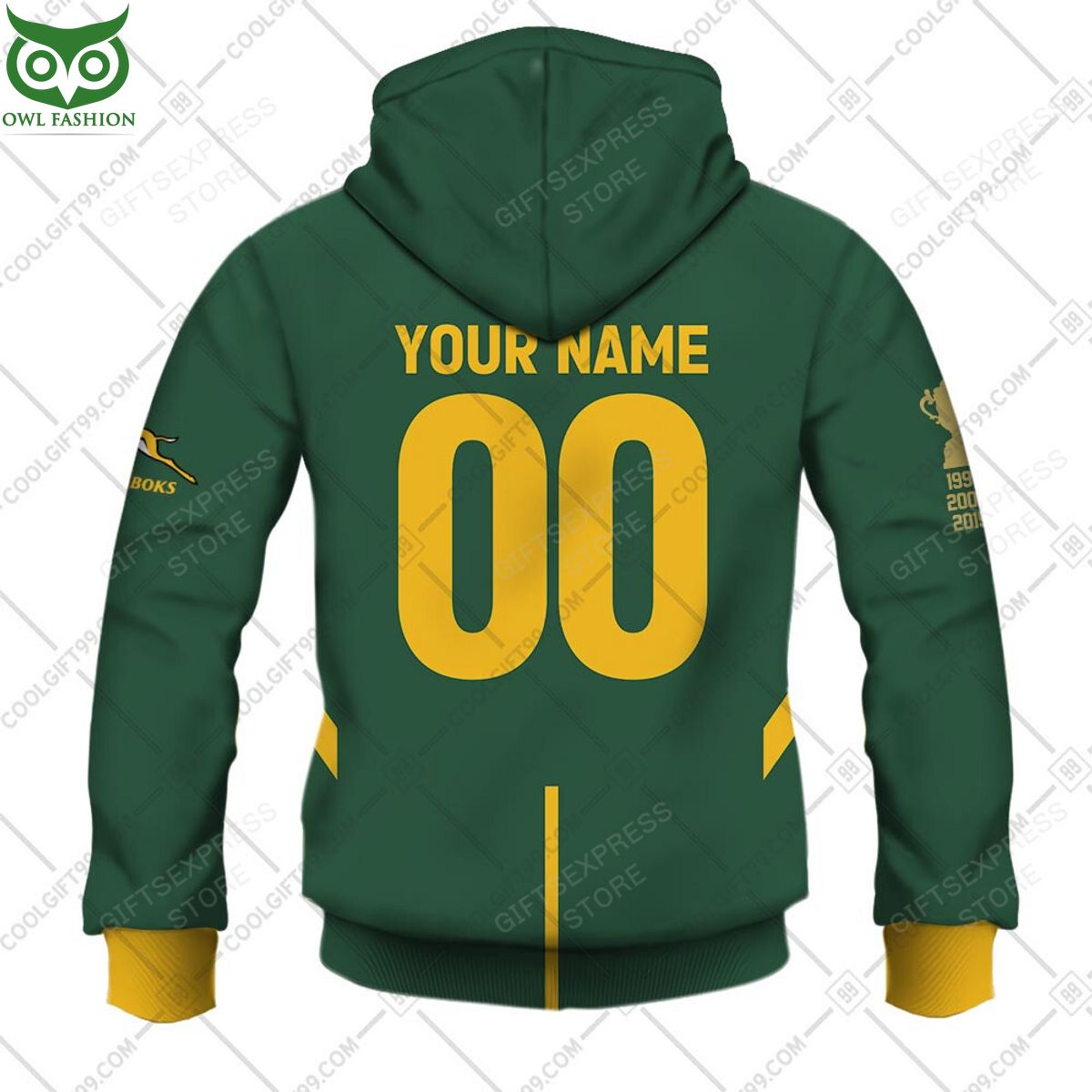 Personalized Rugby World Cup 2023 Springboks South Africa 3D Hoodie TShirt