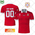 Personalized Rugby World Cup 2023 Tonga Rugby Home Jersey Style Polo Shirt