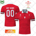 Personalized Rugby World Cup 2023 Wales Rugby Home Jersey Style Polo Shirt