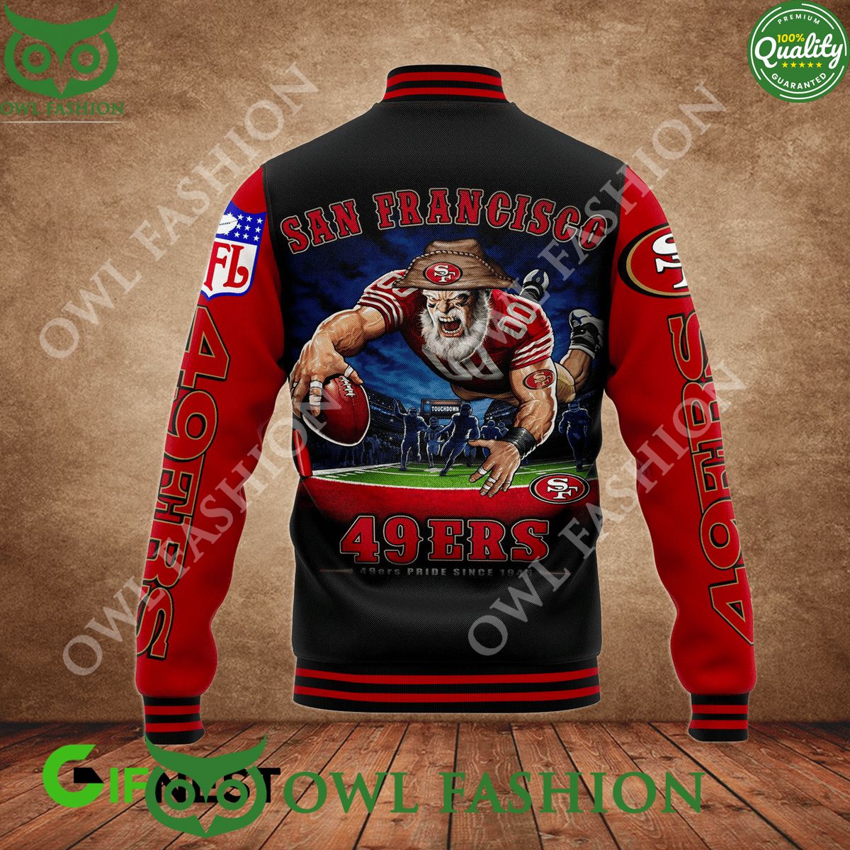 Personalized SF49 Mascot NFC West Champions Varsity Jacket