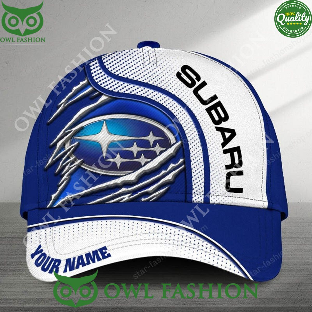 Personalized Subaru New Car Claw Scratches Printed Cap