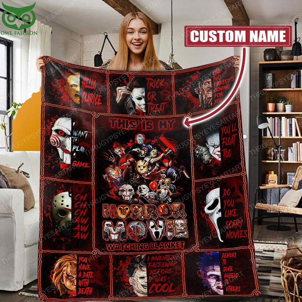 Personalized This Is My Horror Movie Characters Halloween Blanket