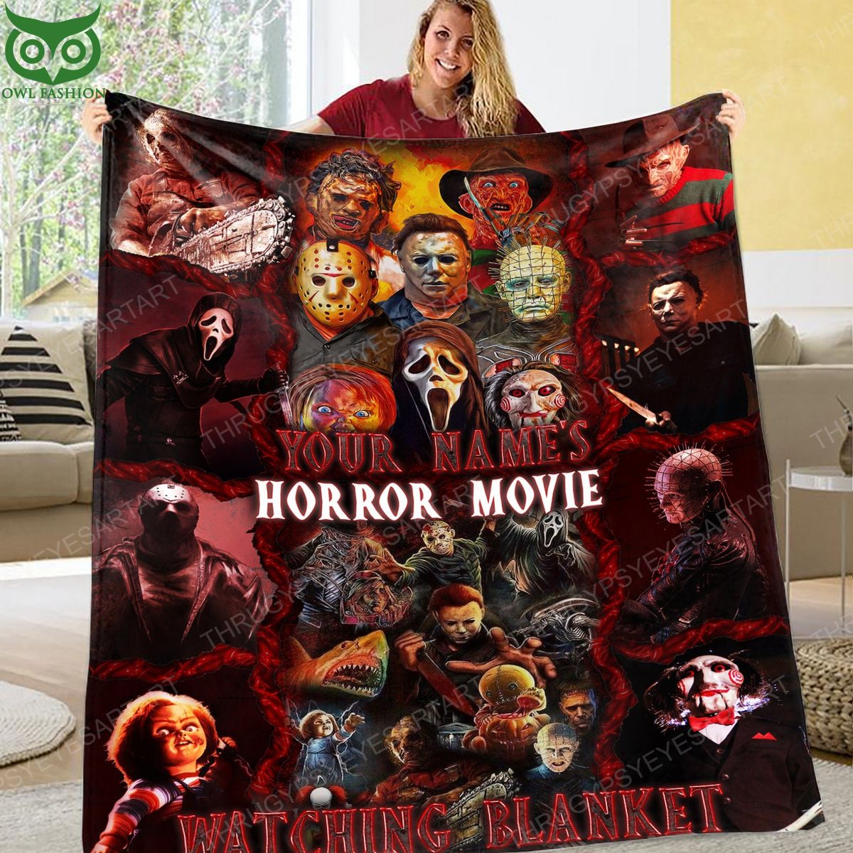 Personalized This Is My Horror Movie Halloween Blanket