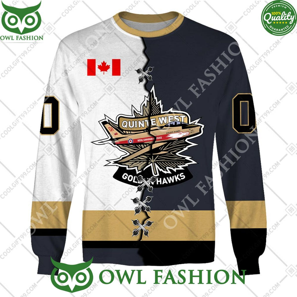 Personalized Trenton Golden Hawks Canadian Ontario Junior Ice Hockey Mix Style Printed Hoodie