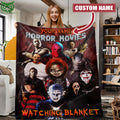 Personalized Watching This Is My Horror Movie Halloween Blanket