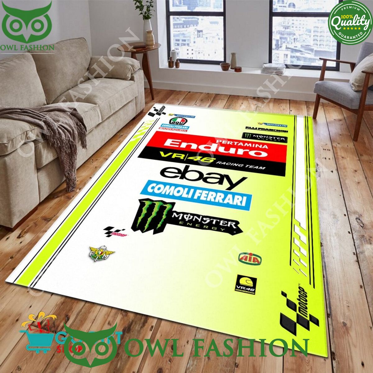 Pertamina Enduro VR46 Racing Team Carpet Rug