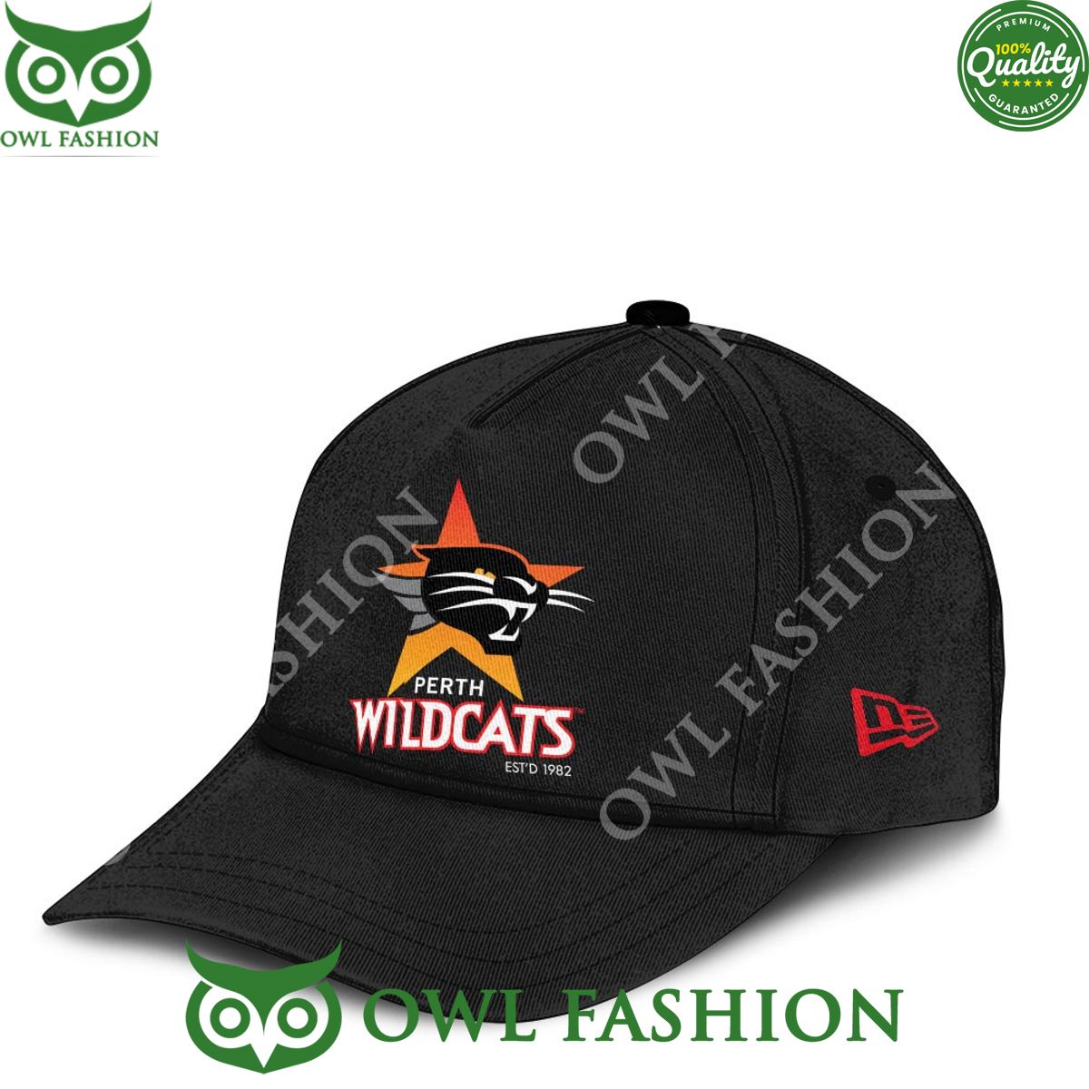 Perth Wildcats Basketball Team 2024 Champion Printed Black Cap