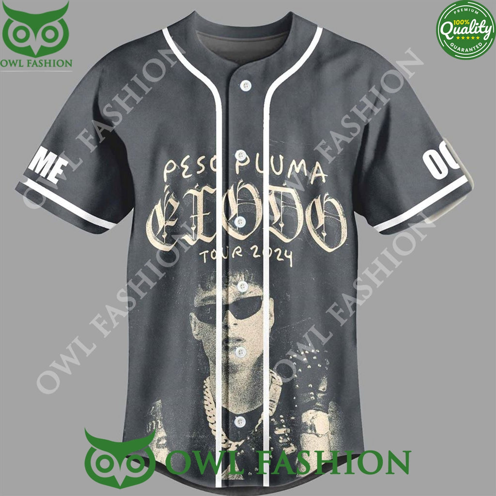 Peso Pluma Exodo Tour 2024 Custom Baseball Jersey shirt