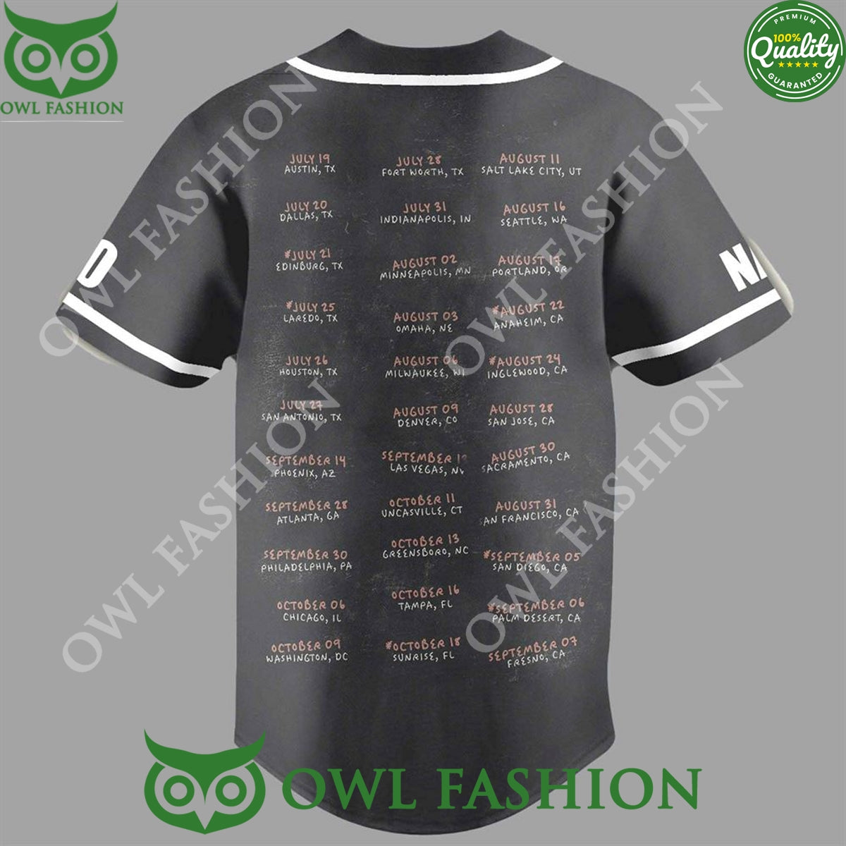 Peso Pluma Exodo Tour 2024 Custom Baseball Jersey shirt