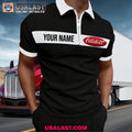Peterbilt Custom Name Zipper Men Polo