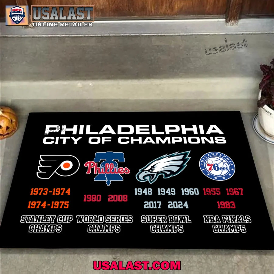 Philadelphia City of Champions Doormat