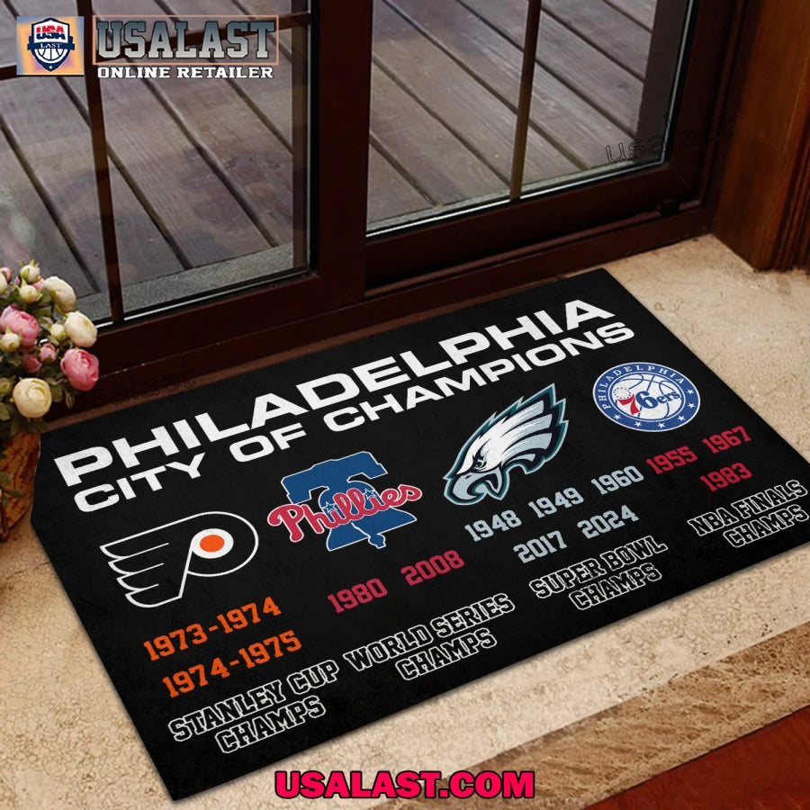 Philadelphia City of Champions Doormat