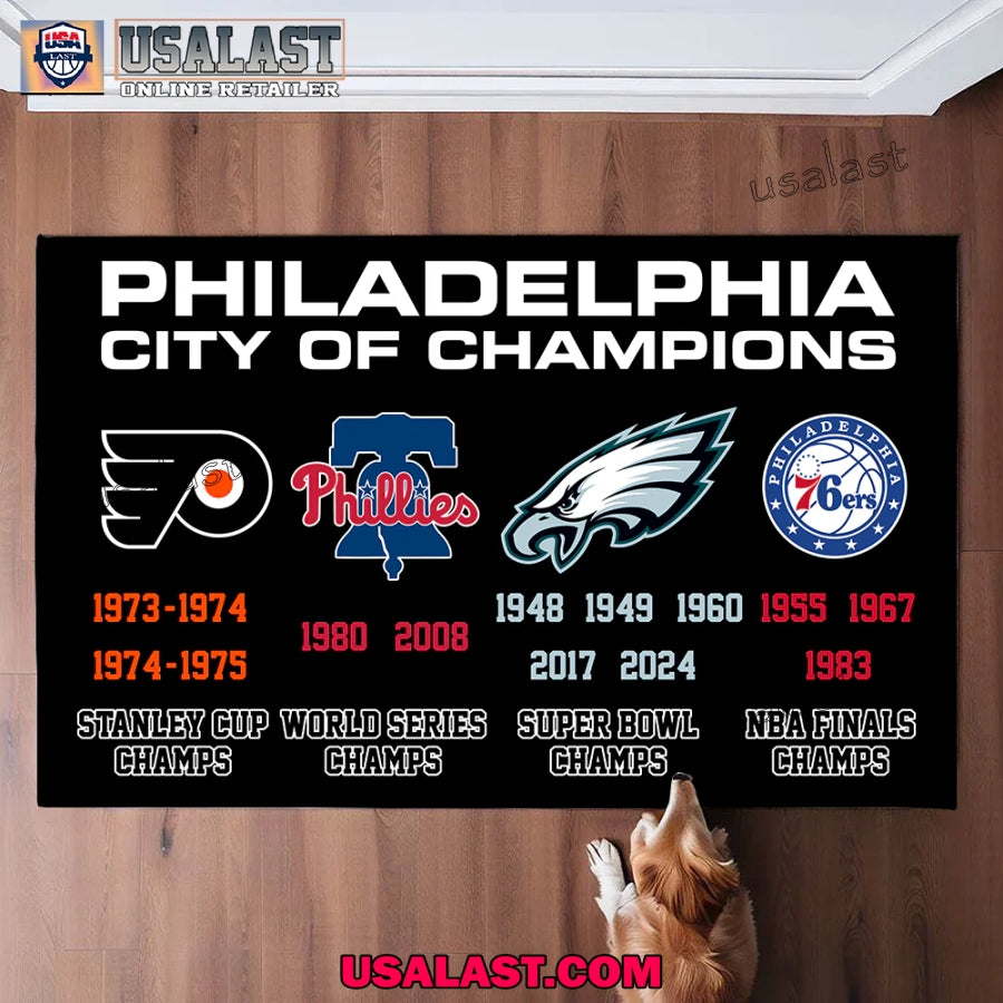 Philadelphia City of Champions Doormat