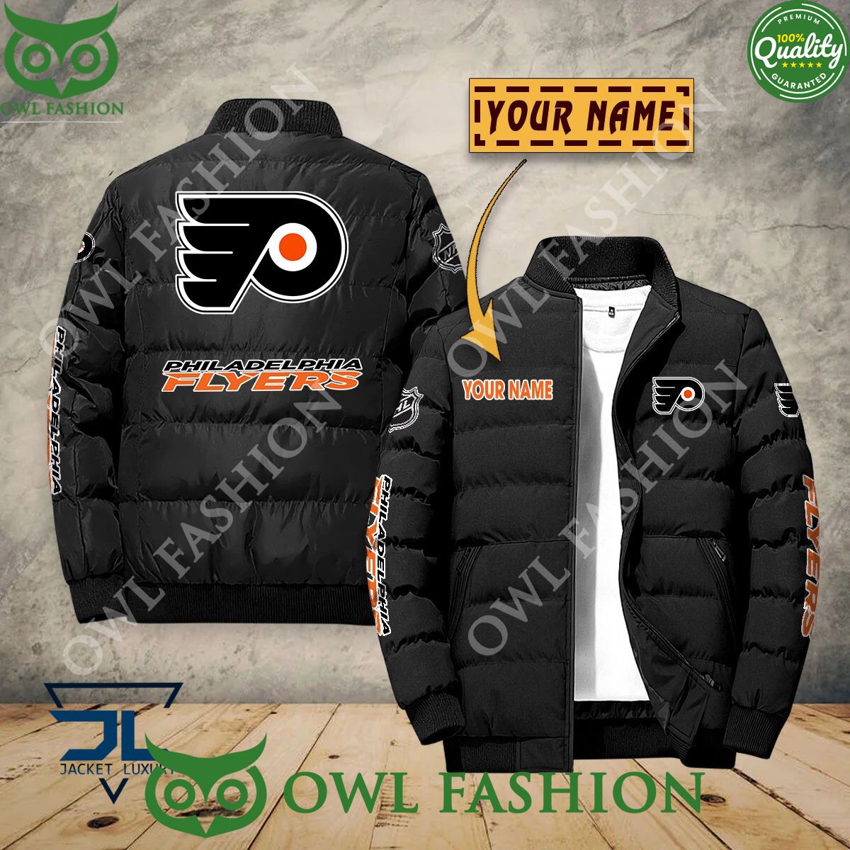 Philadelphia Flyers Custom Name NHL Ice Hockey Puffer Jacket Sport