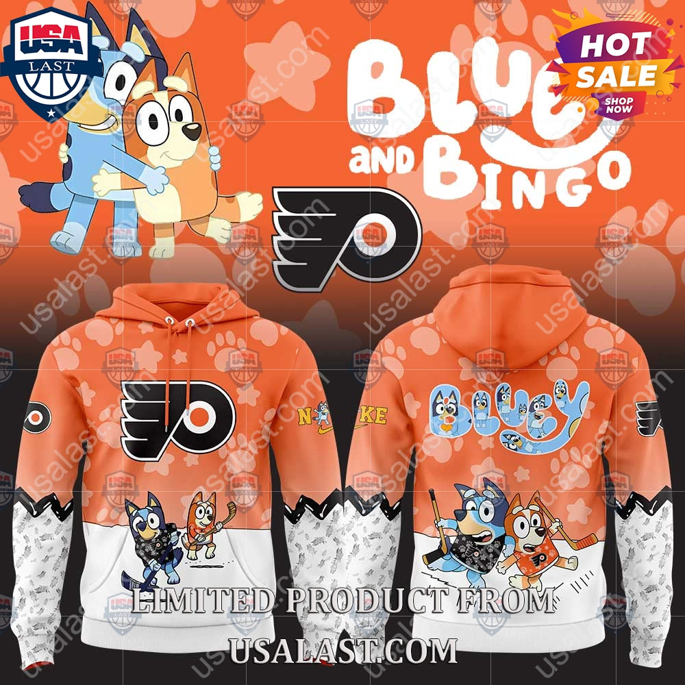 Philadelphia Flyers NHL Bluey and Bingo Hoodie