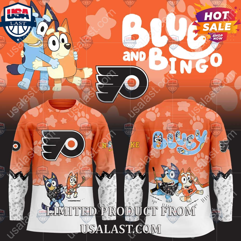 Philadelphia Flyers NHL Bluey and Bingo Hoodie