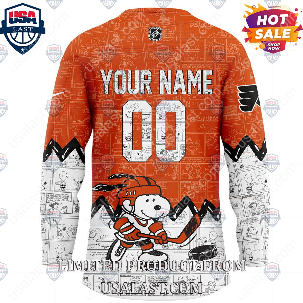 Philadelphia Flyers NHL Happiness Is 75th Anniversary of Peanuts Hoodie