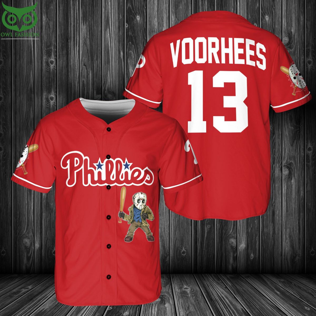 Philadelphia Phillies Jason Voorhees Halloween Baseball Jersey Shirt