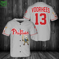 Philadelphia Phillies Jason Voorhees Horror Baseball Jersey Shirt