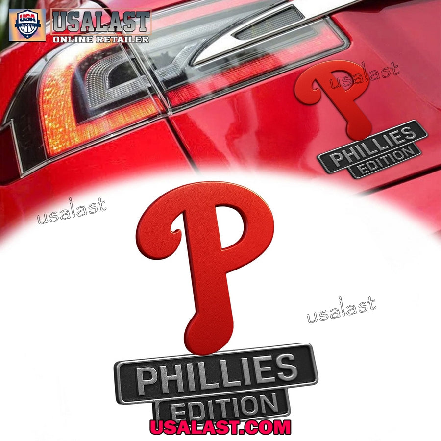 Philadelphia Phillies Premium Car Emblem Custom 3D Badge
