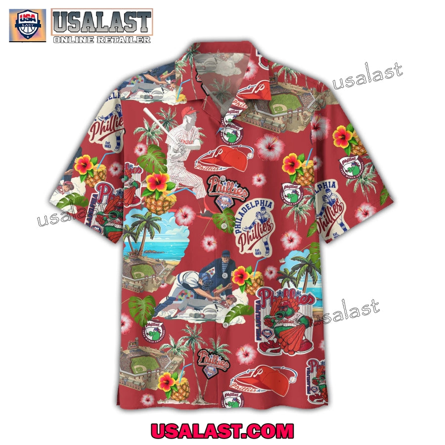 Philadelphia Phillies Tropical Short Sleeve Shirt