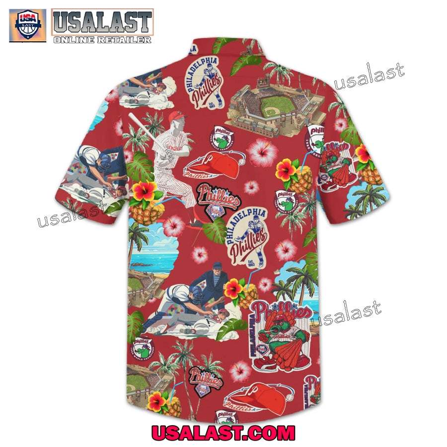 Philadelphia Phillies Tropical Short Sleeve Shirt
