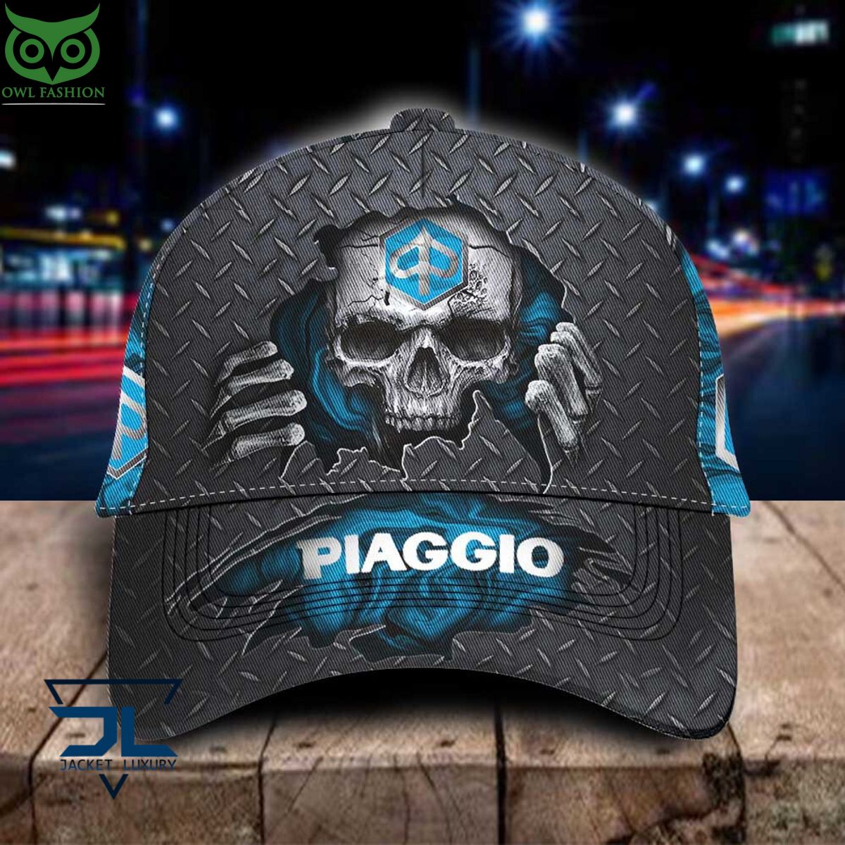 Piaggio Car Skull Metal New Classic Cap
