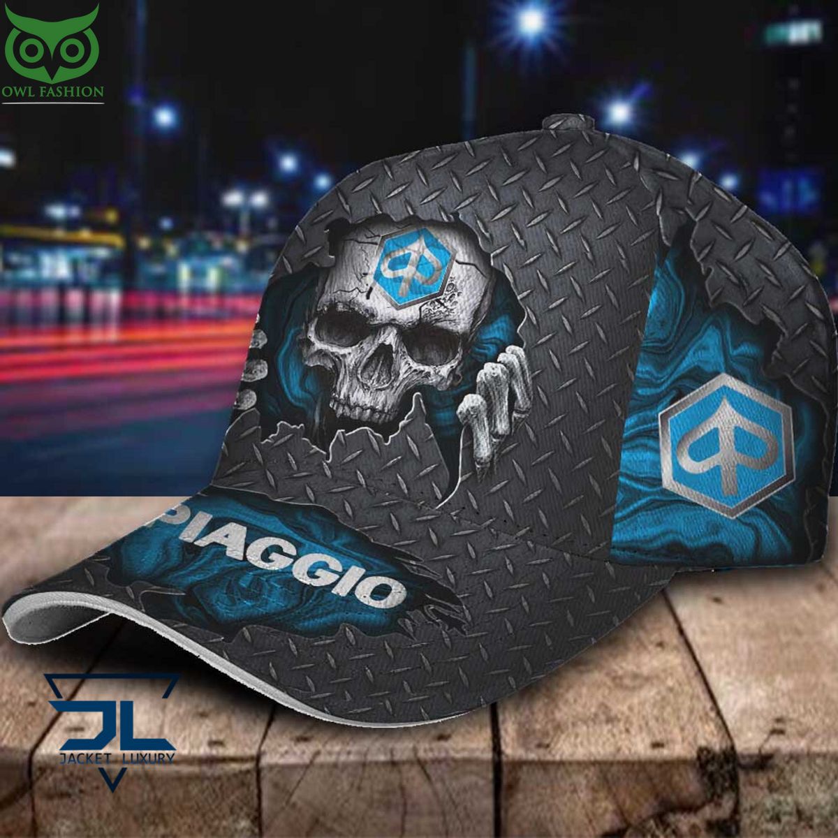 Piaggio Car Skull Metal New Classic Cap