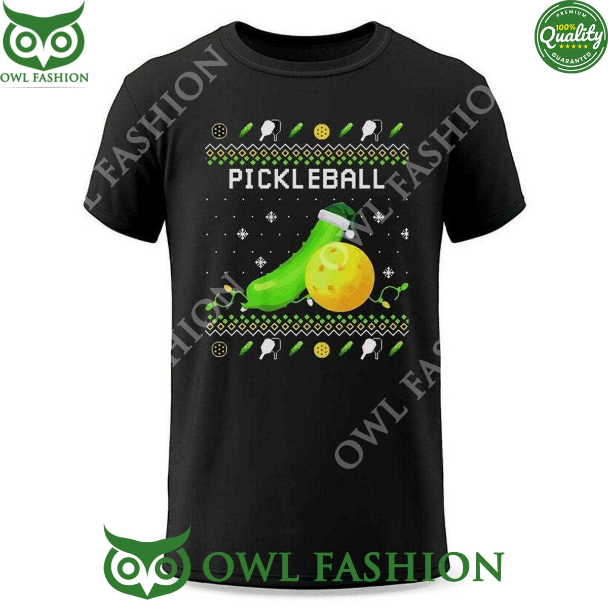 Pickleball Item Christmas Black t Shirt