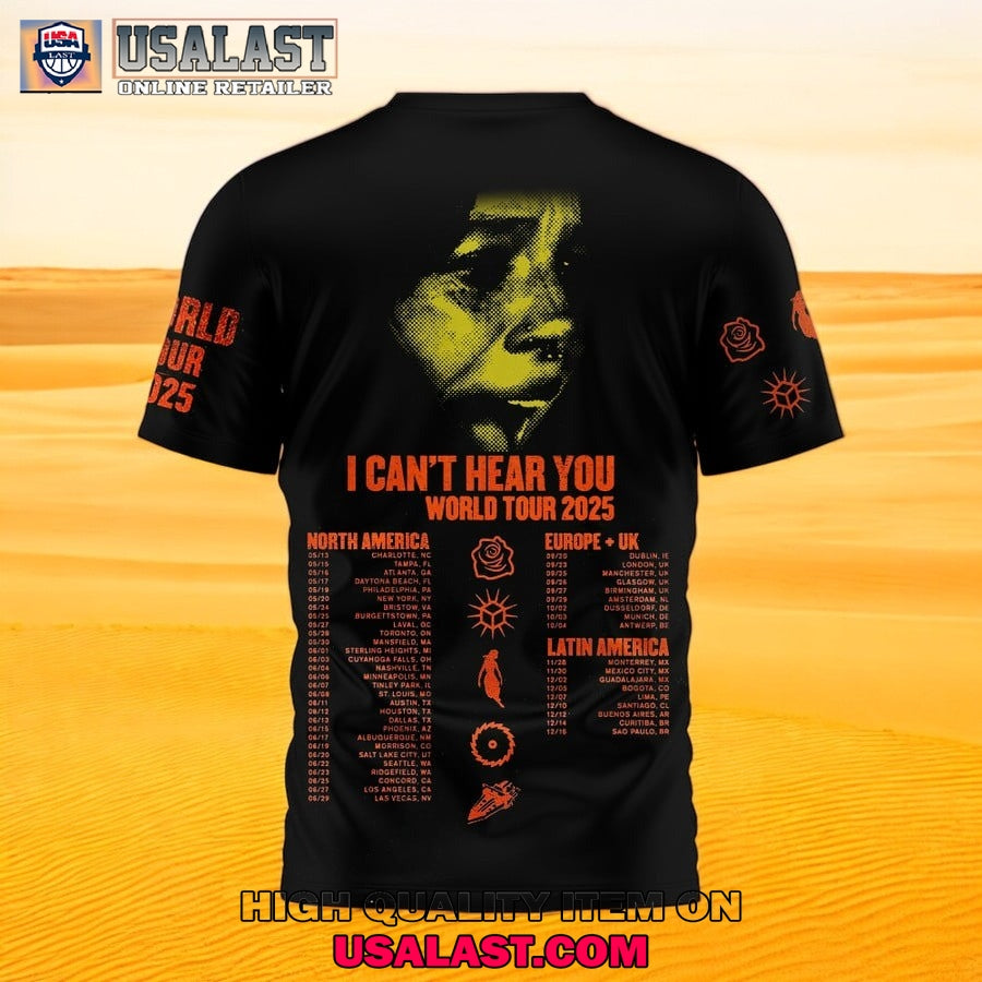 Pierce The Veil I Can’t Hear You World Tour 2025 3D Shirt