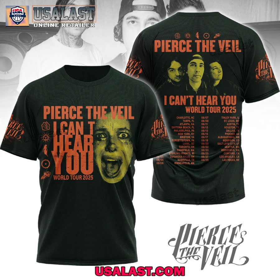 Pierce The Veil I Can’t Hear You World Tour 2025 Hoodie, T-Shirt