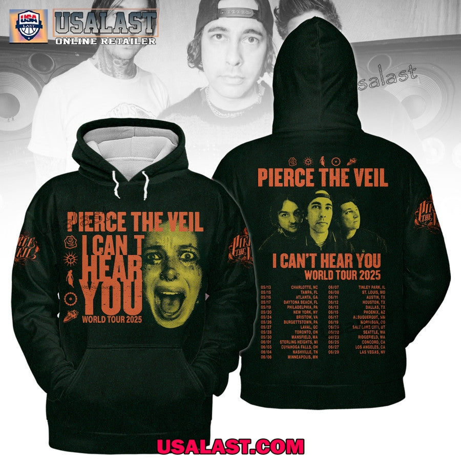 Pierce The Veil I Can’t Hear You World Tour 2025 Hoodie, T-Shirt