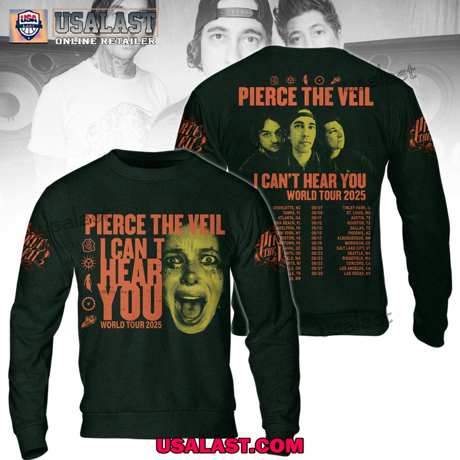 Pierce The Veil I Can’t Hear You World Tour 2025 Hoodie, T-Shirt