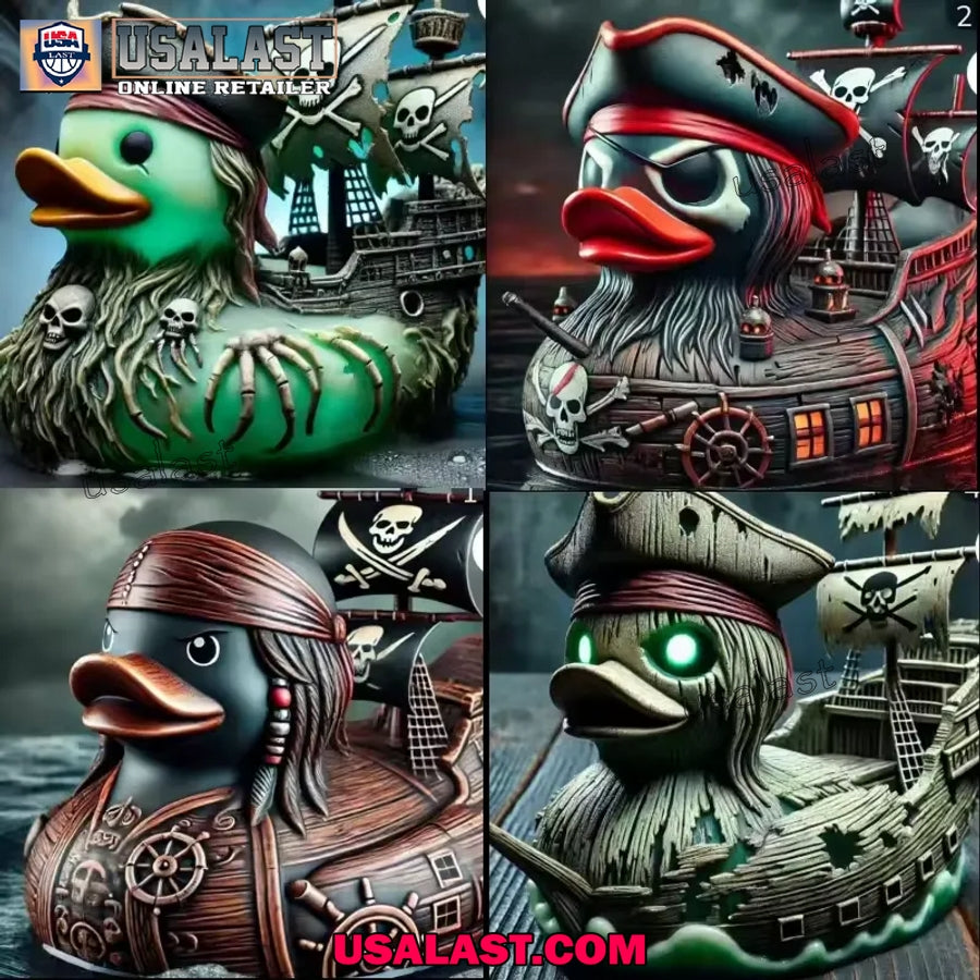 Pirates Of Caribbean Resin Duck Figure Ornament