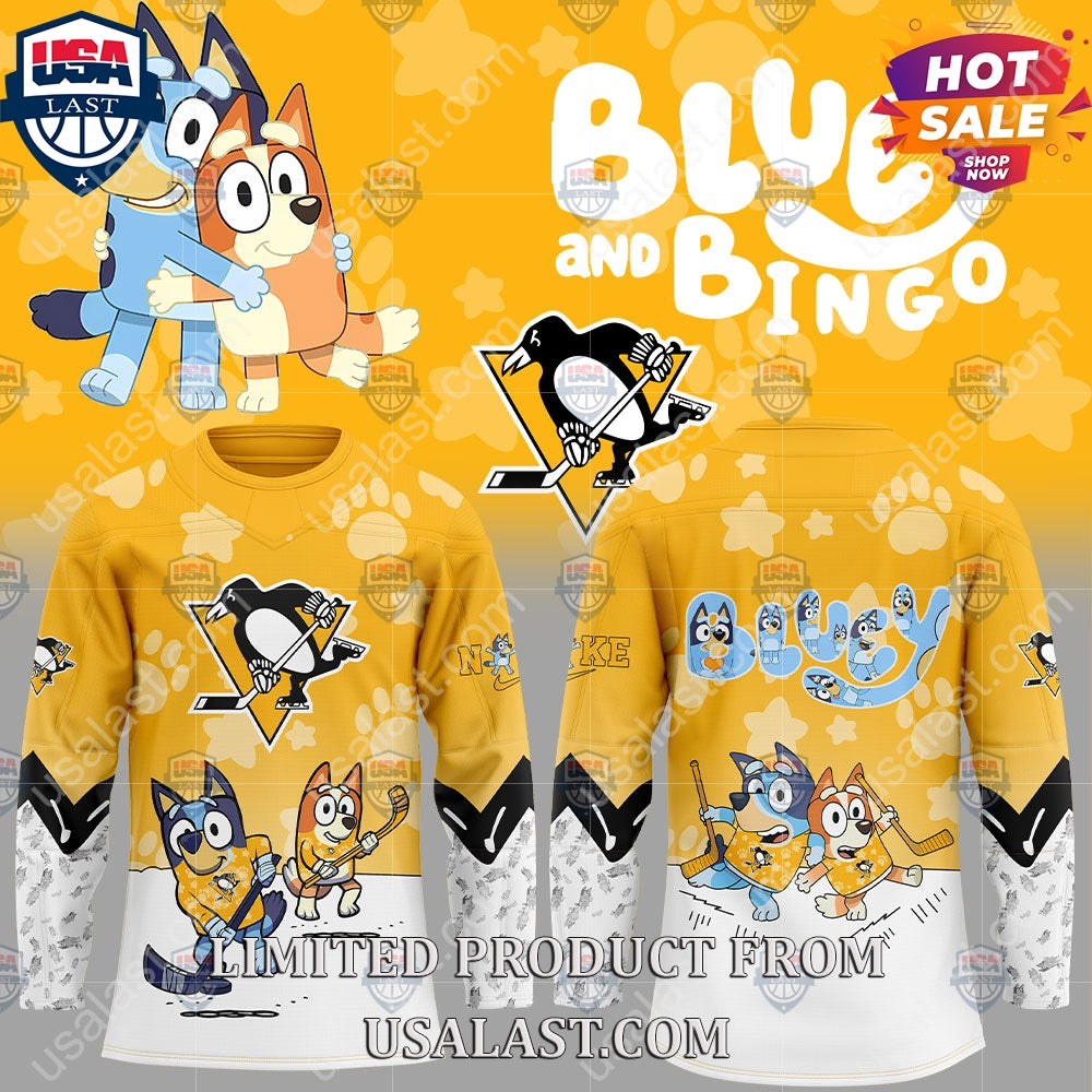 Pittsburgh Penguins NHL Bluey and Bingo Hoodie